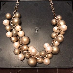 Very chunky champagne pearl necklace